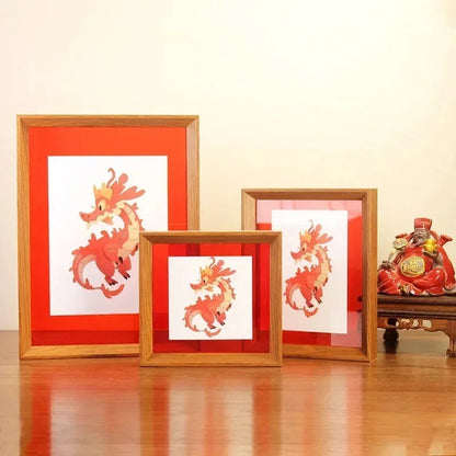Floating Acrylic Solid Block Photo Frame