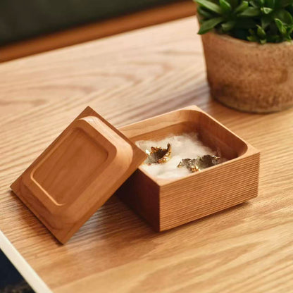Solid Walnut Desktop Storage Box