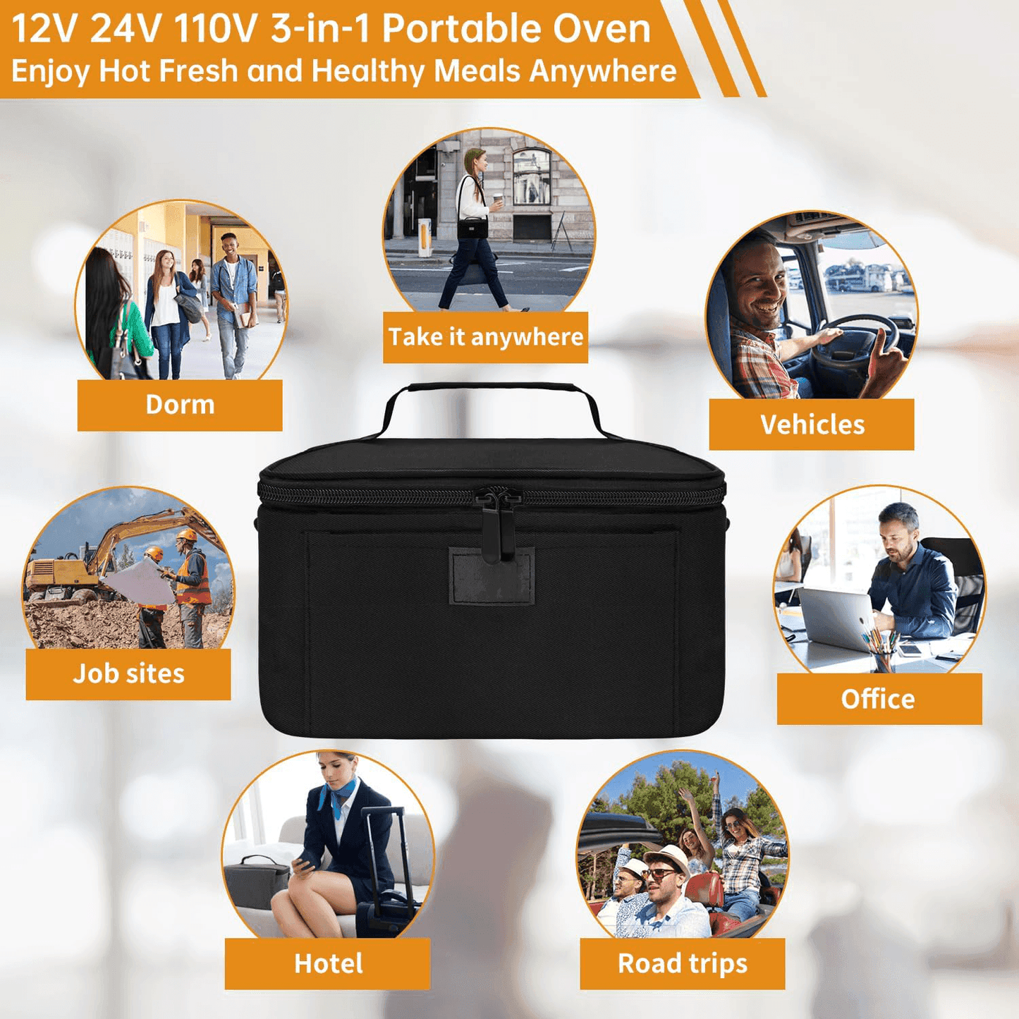 Electric Heated Lunch Bag | Portable Food Warmer Box