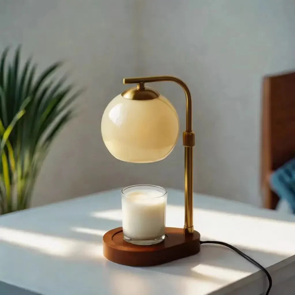 Sculpted Glass Candle Warmer Lamp