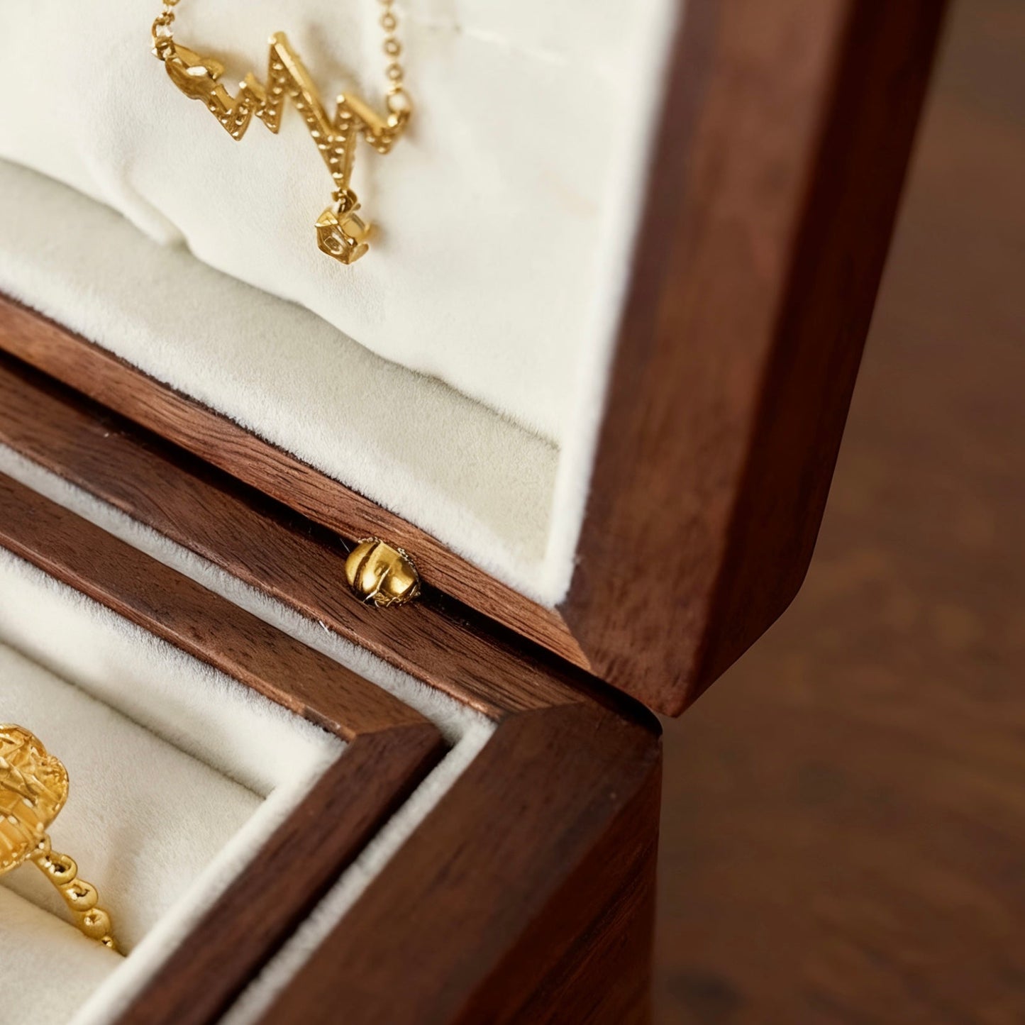 Minimalist Walnut Jewelry Storage Box