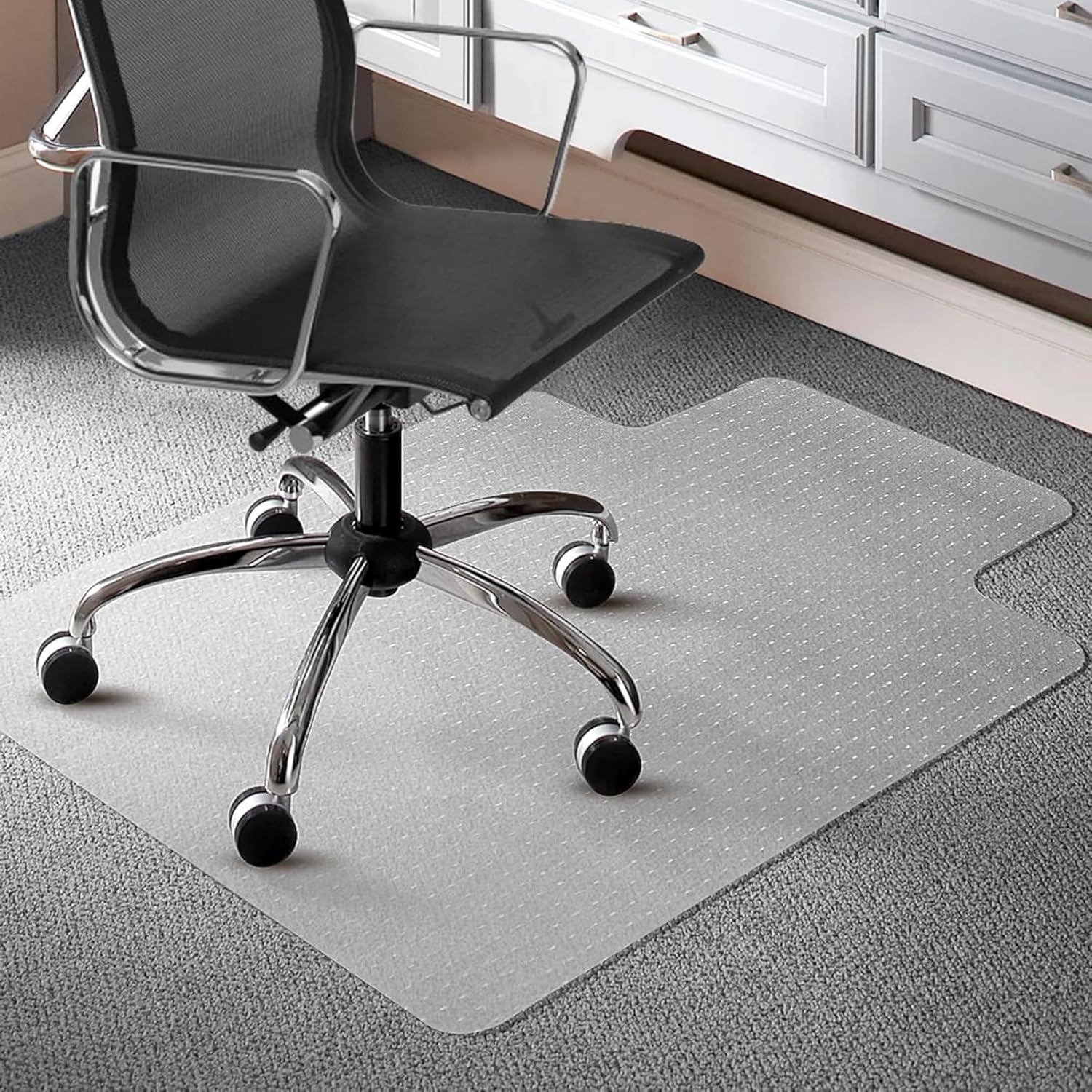 Clear Office Chair Mat | PVC Low Pile Carpet Protector