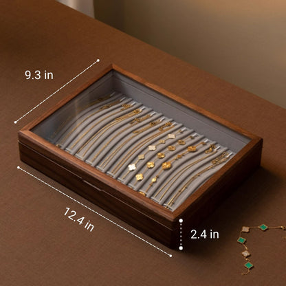 Solid Walnut Necklace Storage Box