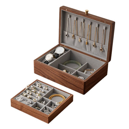 Walnut Jewelry Box with Lift Out Tray