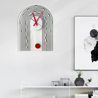 Curved Hook Accent Wall Clock
