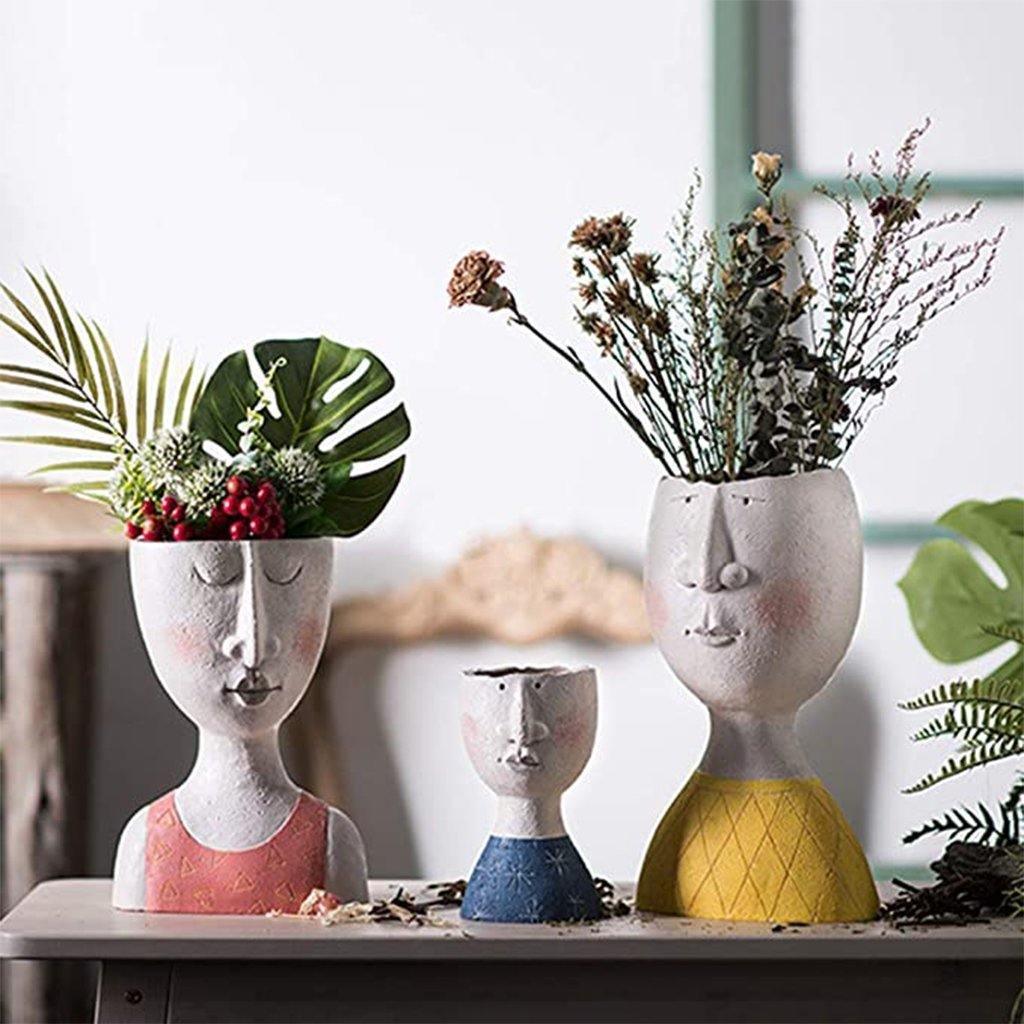 Modern Face Ceramic Planter Pot
