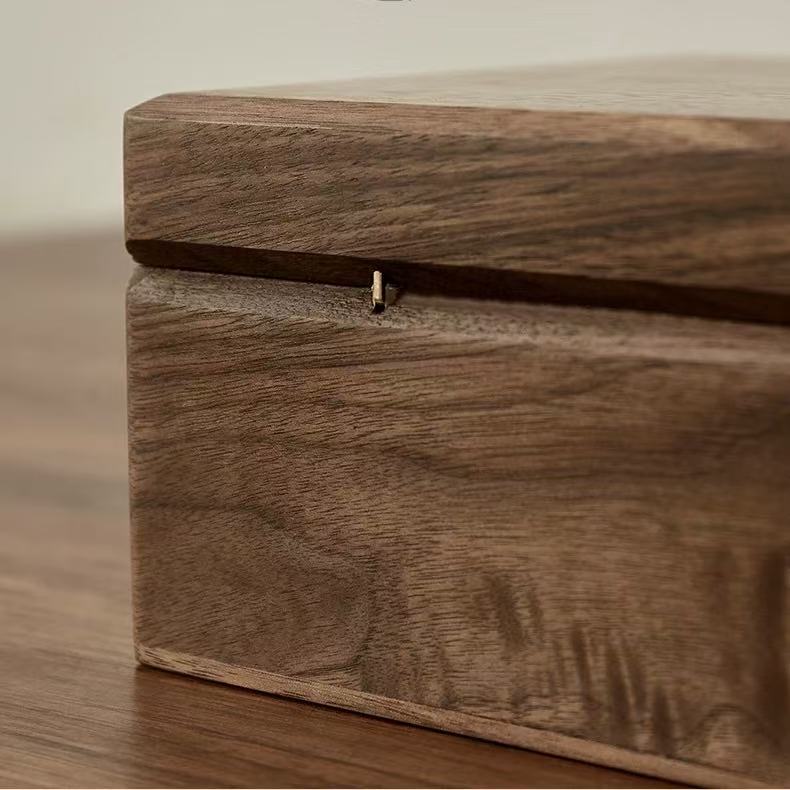 Minimalist Walnut Watch Box with Lock