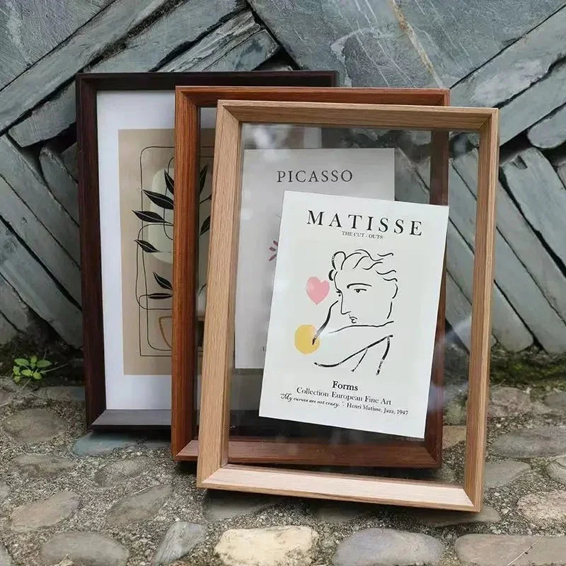 Solid Wood Wide-Profile Display Photo Frame
