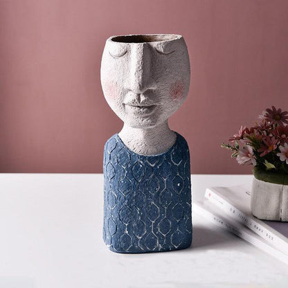 Modern Face Ceramic Planter Pot