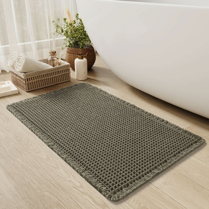 AbsorbEase | Waffle Bath Mat – Ultra-Absorbent Cotton Design 0