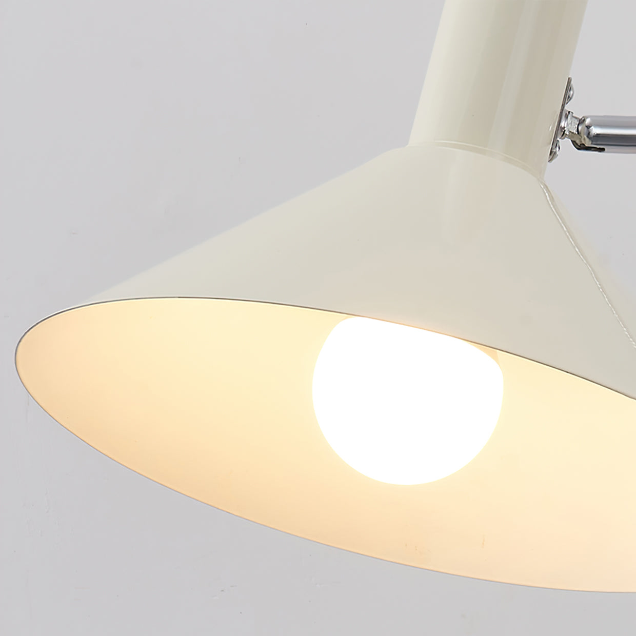 Retro Wall Light | Angled Cone Shade Plug In Swing Arm Sconce