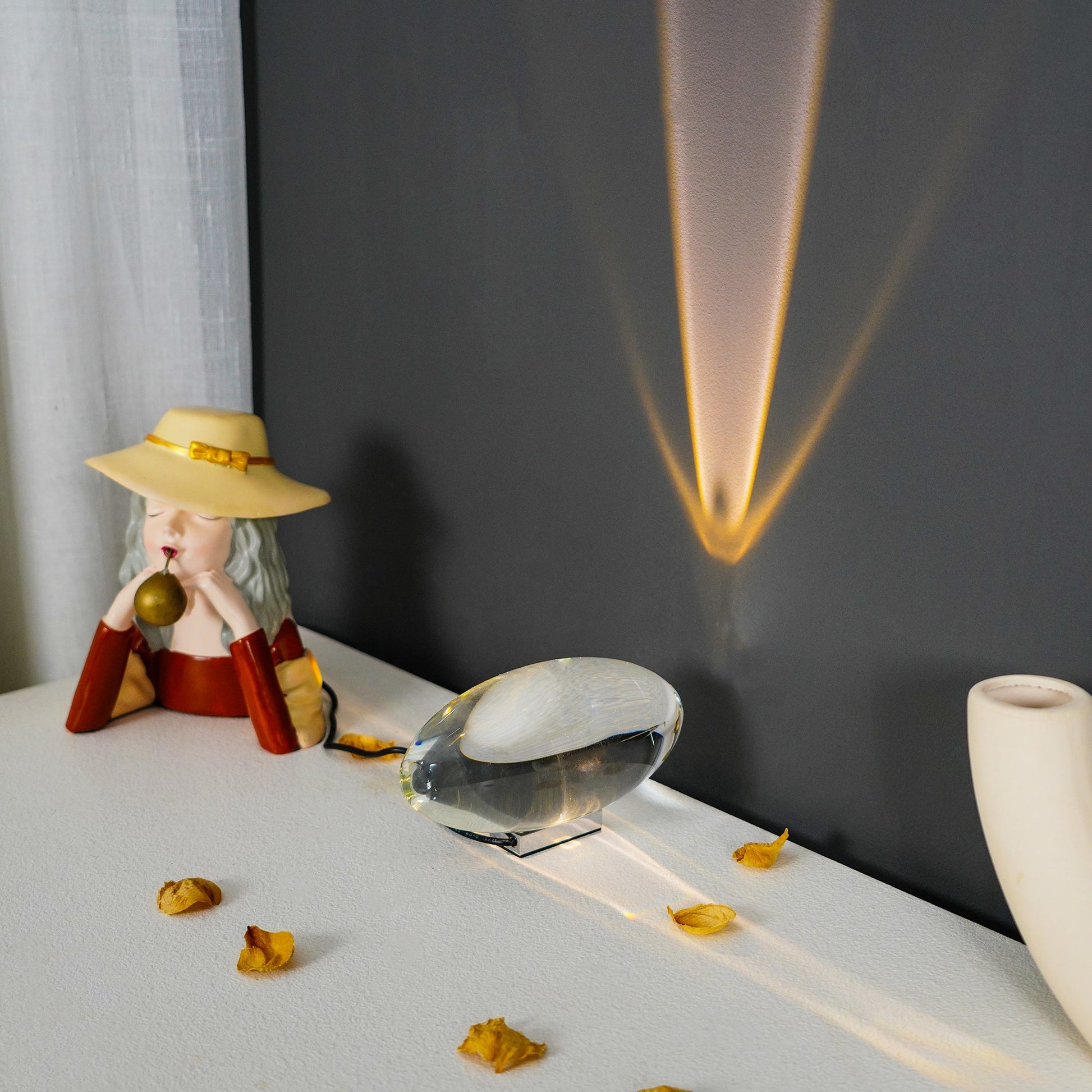 Polished Stone Accent Table Lamp