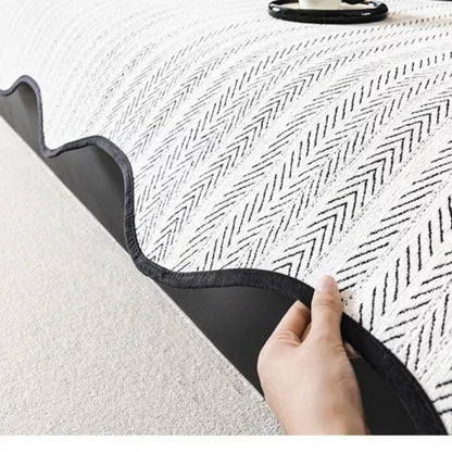 Scalloped Edge Couch Cover | Herringbone Sofa Bedding
