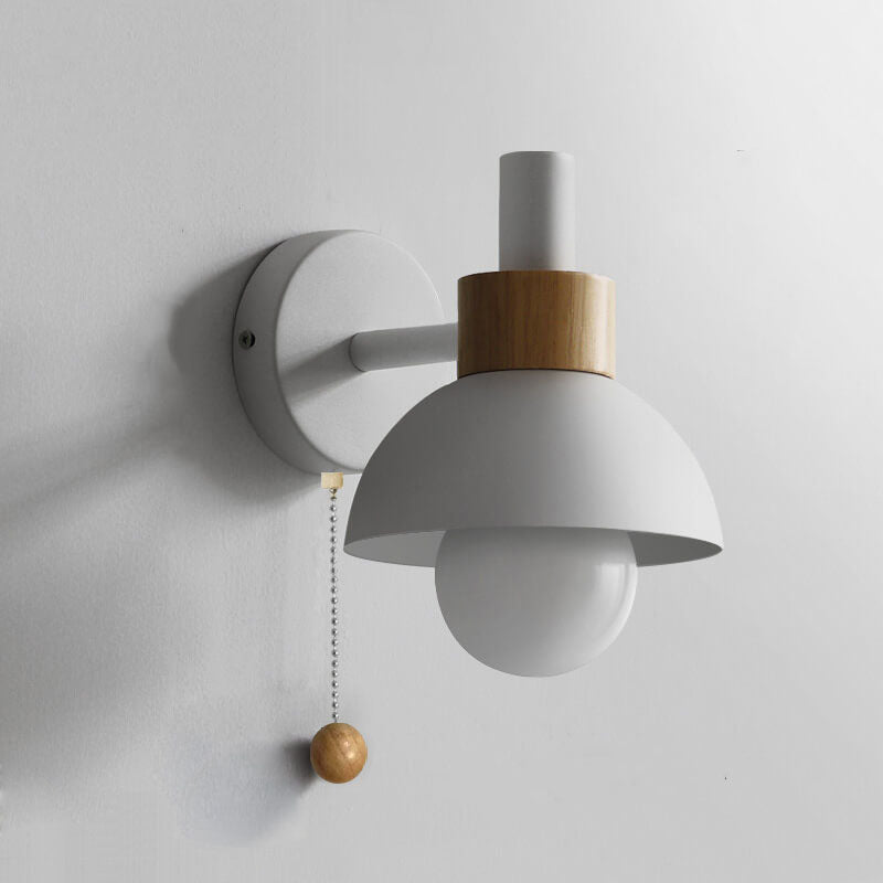 Nordic Wall Sconce | Pastel Base with Glass Globe
