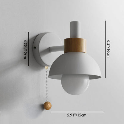 Nordic Wall Sconce | Pastel Base with Glass Globe