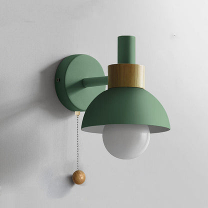 Nordic Wall Sconce | Pastel Base with Glass Globe