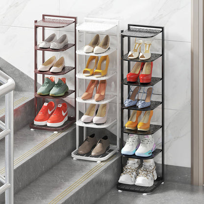 Pebble Pattern Metal Shoe Rack 5–10 Tier