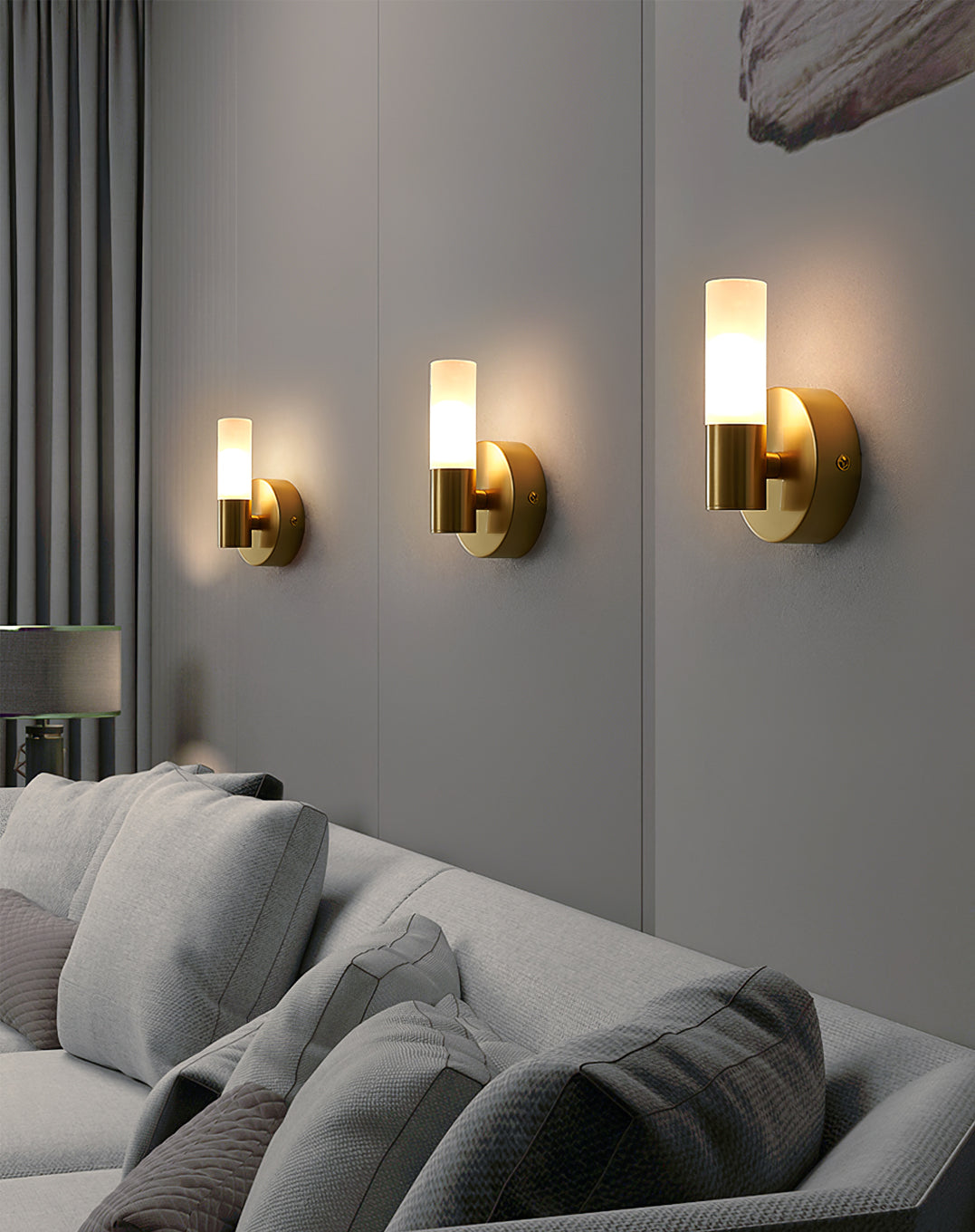 Contemporary Wall Light | Compact Cylinder Shade Metal Sconce Fixture