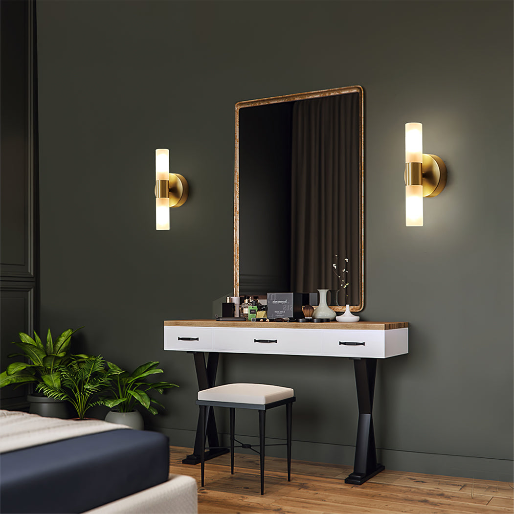 Contemporary Wall Light | Compact Cylinder Shade Metal Sconce Fixture