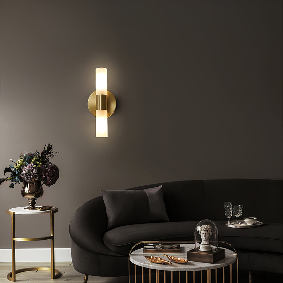 Contemporary Wall Light | Compact Cylinder Shade Metal Sconce Fixture