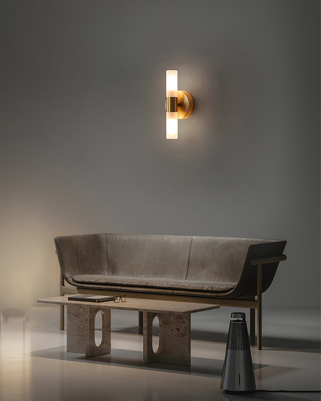 Contemporary Wall Light | Compact Cylinder Shade Metal Sconce Fixture