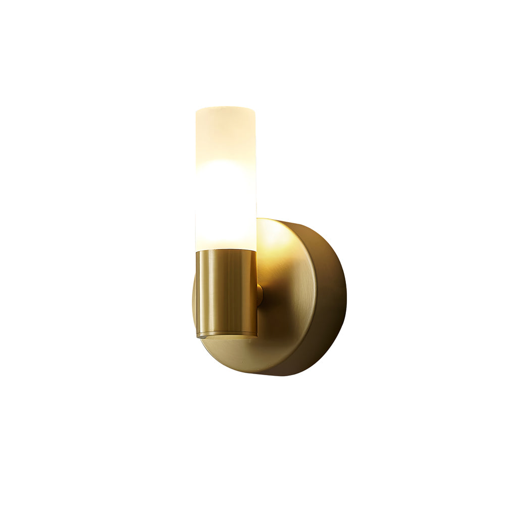 Contemporary Wall Light | Compact Cylinder Shade Metal Sconce Fixture
