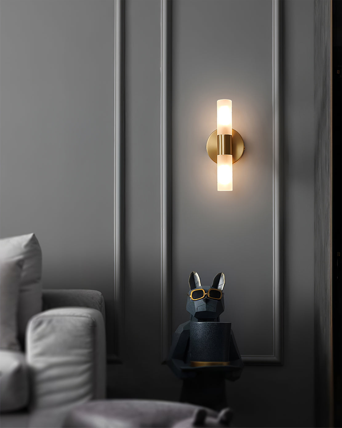 Contemporary Wall Light | Compact Cylinder Shade Metal Sconce Fixture
