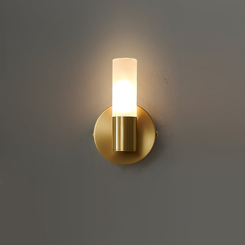 Contemporary Wall Light | Compact Cylinder Shade Metal Sconce Fixture