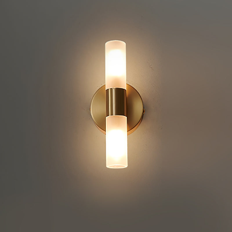 Contemporary Wall Light | Compact Cylinder Shade Metal Sconce Fixture