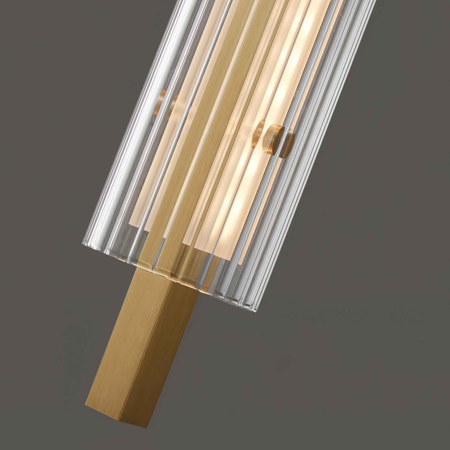 Architectural Wall Light | Slender Slatted Cylinder Torch Sconce Fixture