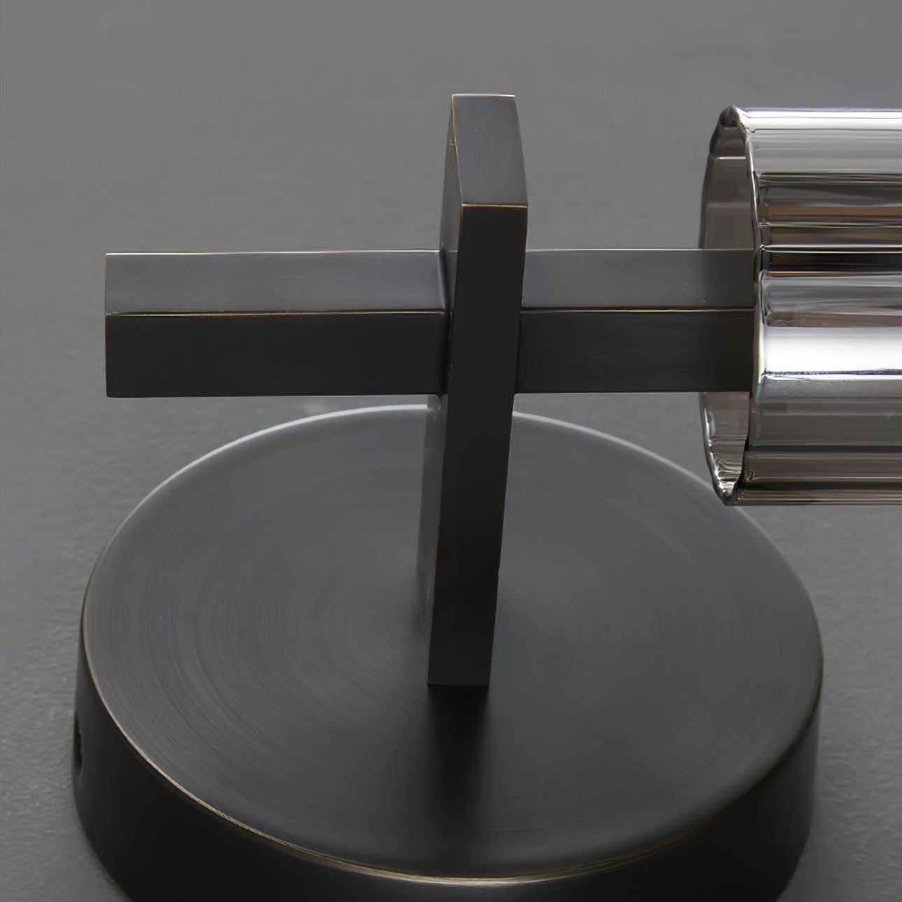 Architectural Wall Light | Slender Slatted Cylinder Torch Sconce Fixture