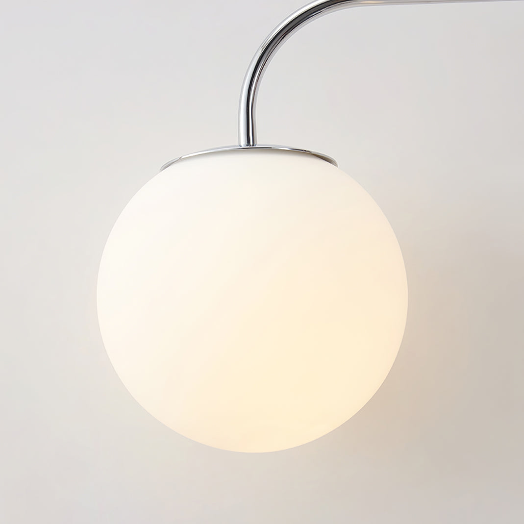 Modern Wall Light | Long Reach Curved Arm Plug In Dome Sconce