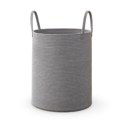 Braided Cotton Laundry Basket - 58L Capacity, Foldable & Portable Hamper 4