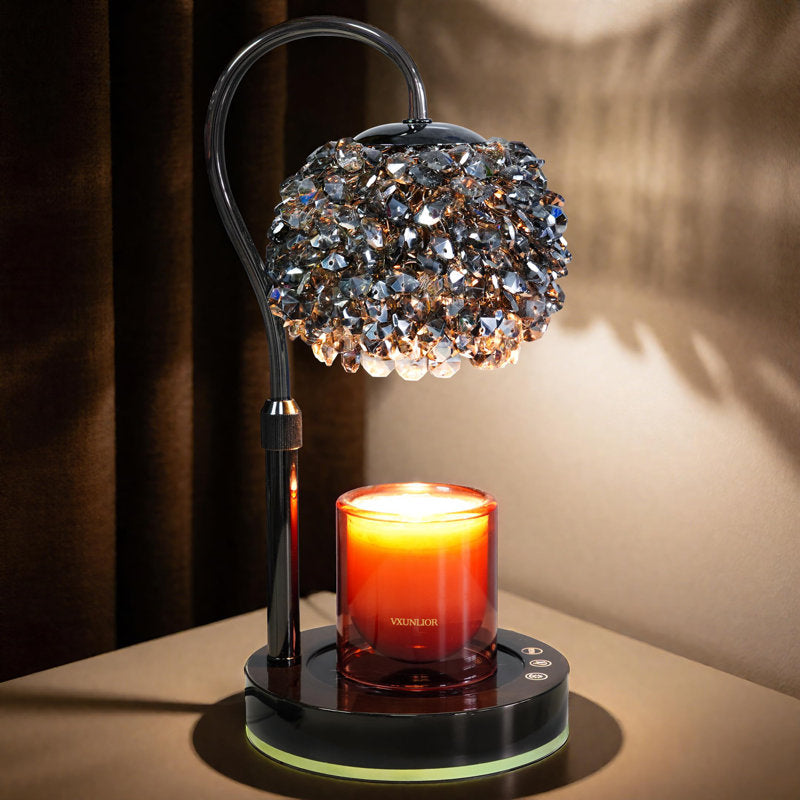 Crystal Shade Candle Warmer Lamp with Dimmer