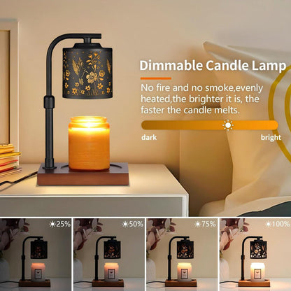Hummingbird Shade Candle Warmer Lamp with Dimmer