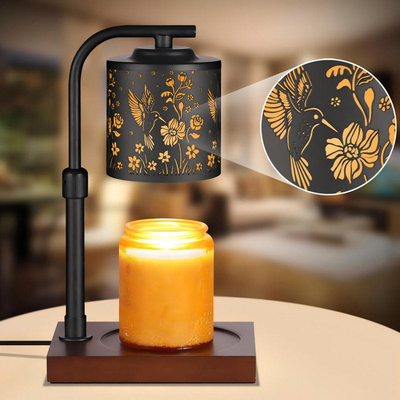 Hummingbird Shade Candle Warmer Lamp with Dimmer