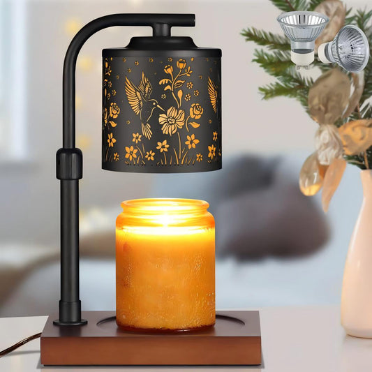 Hummingbird Shade Candle Warmer Lamp with Dimmer