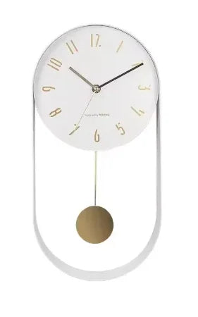 Dual Dial Pendulum Wall Clock