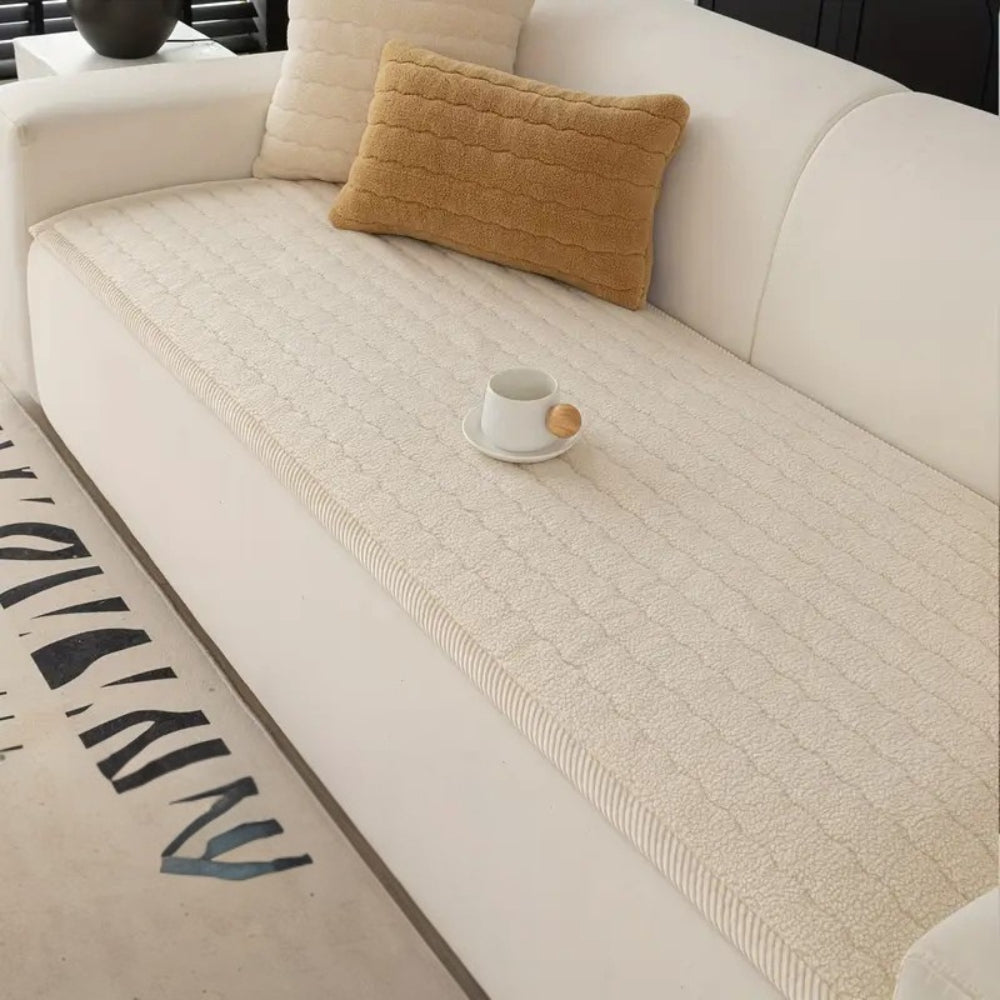 Soft Textured Couch Cover | Thick Plush Sofa Bedding