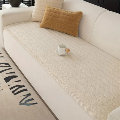 Soft Textured Couch Cover | Thick Plush Sofa Bedding