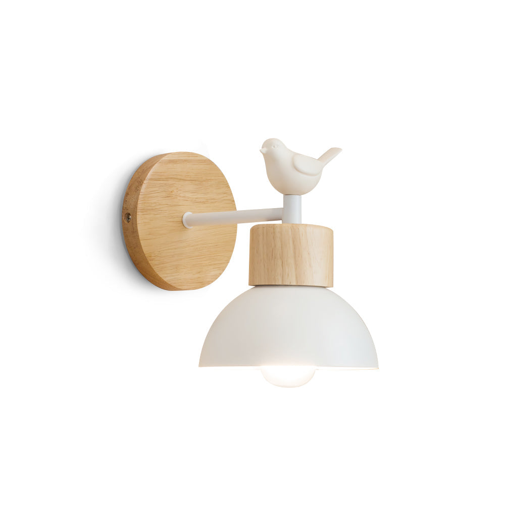 Whimsical Wall Light | Perched Bird Figurine Sculptural Sconce Fixture