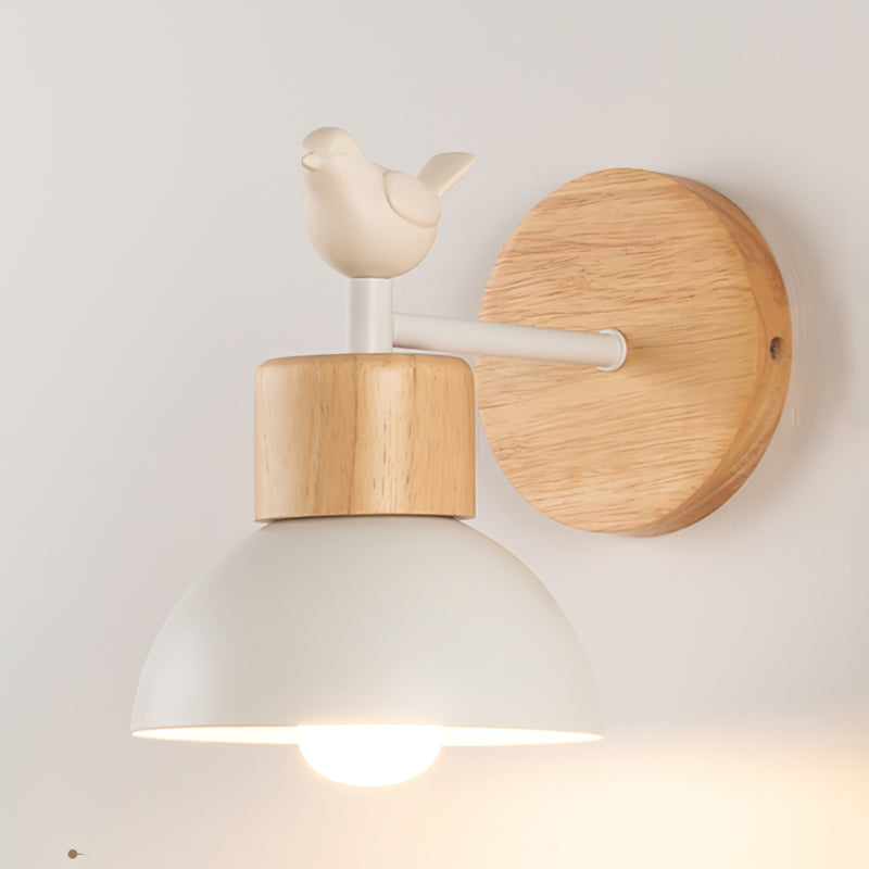 Whimsical Wall Light | Perched Bird Figurine Sculptural Sconce Fixture