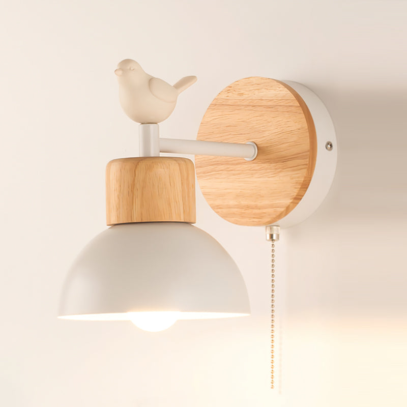 Whimsical Wall Light | Perched Bird Figurine Sculptural Sconce Fixture