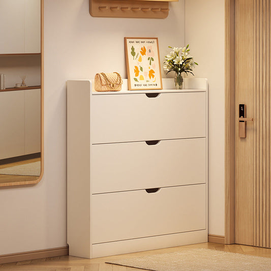 Ultra Slim Shoe Cabinet – Solid Wood Entryway Storage 2–3 Tier