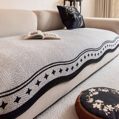 Woven Tassel Couch Cover | Modern Wave Sofa Bedding