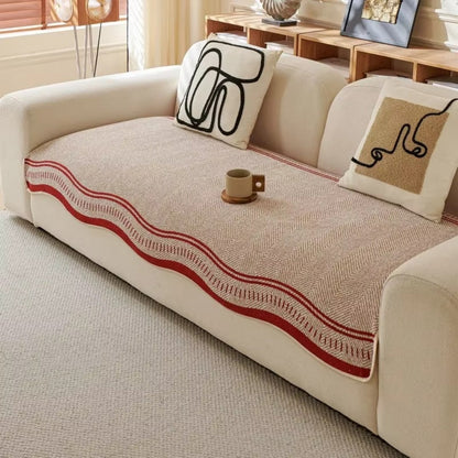 Woven Tassel Couch Cover | Modern Wave Sofa Bedding