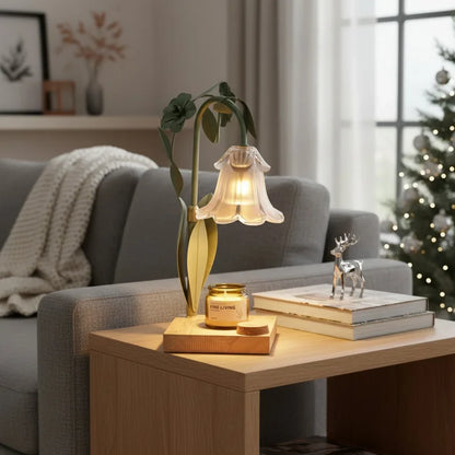 Dimmable Flower Shade Candle Warmer Lamp
