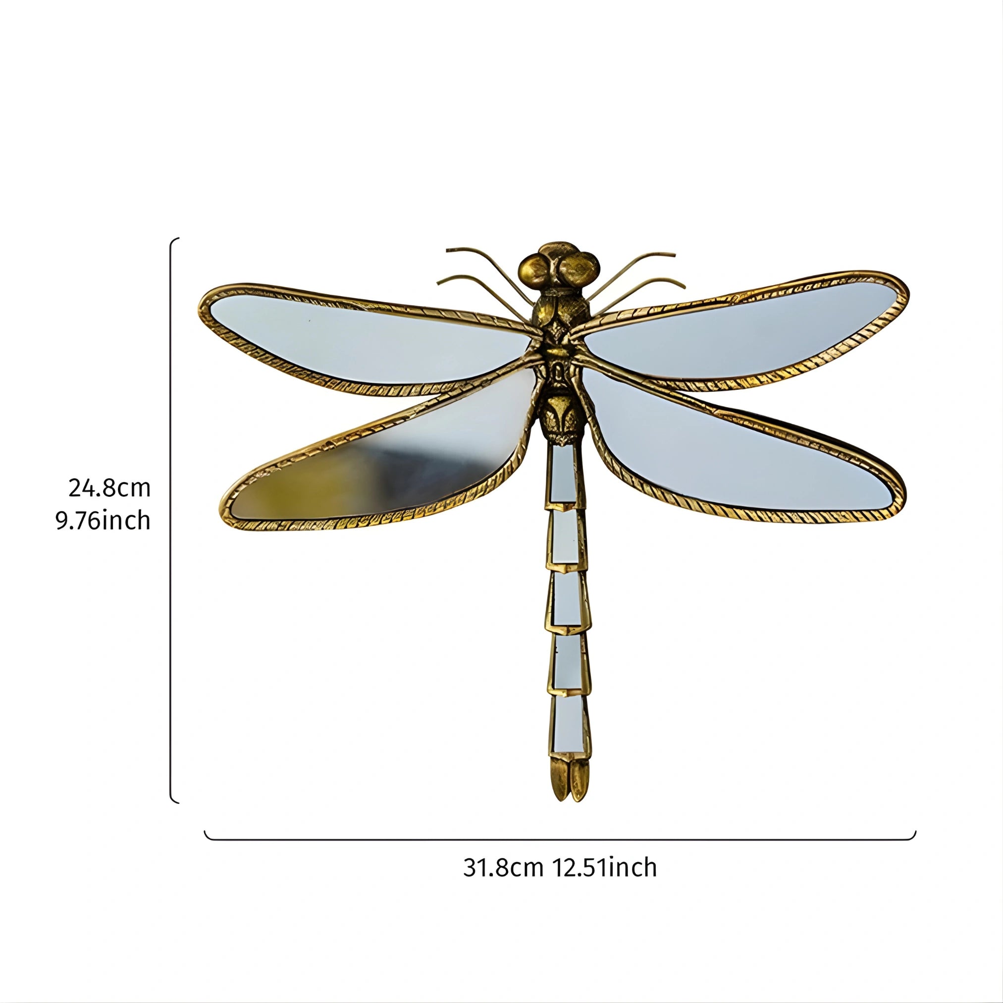 Antique Gold Insect Wall Mirror