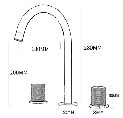 Evelina - Deck Mounted Bathroom Sink Faucets BO-HA