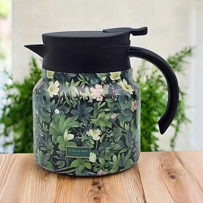 Floral Glass Teapot with Infuser